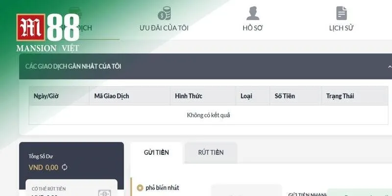 Điều kiện để gửi tiền thành công đến tài khoản game